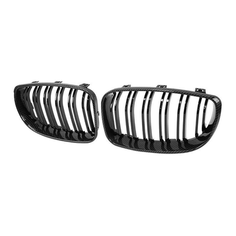 Auto Frontgrill Front Kühlergrille Racing Grill Auto Front Gitter Stoßstange Haube Niere Kühlergrill ABS Für E81 E87 E82 E88 128I 130I 135I 2008 2009 2010 2011 Carbon Faser Look(Kohlefaser-Optik) von ESSUE