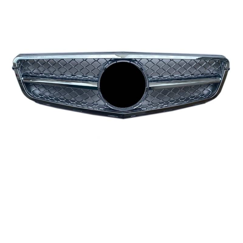 Auto Frontgrill Front Kühlergrille W204 Für AMG Für GT Grill Schwarz Silber Front Stoßstange Kühler Diamanten Grille Für Benz C Klasse C200 2007 2008 2009 2010 2011 2012 2013 2014(Schwarz) von ESSUE