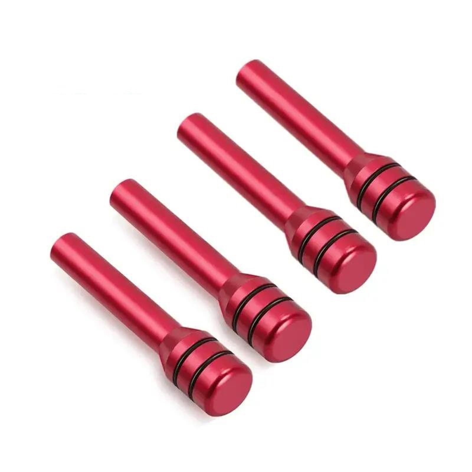 Elektrische Fensterschalter 2/4 Stück Aluminium Legierung Auto Auto Sicherheit Türschloss Pins Universal Auto Lkw Innen Türschloss Knopf Pull Pins Für Toyota Gleitbacke Mitnehmer(Red 4Pieces) von ESSUE