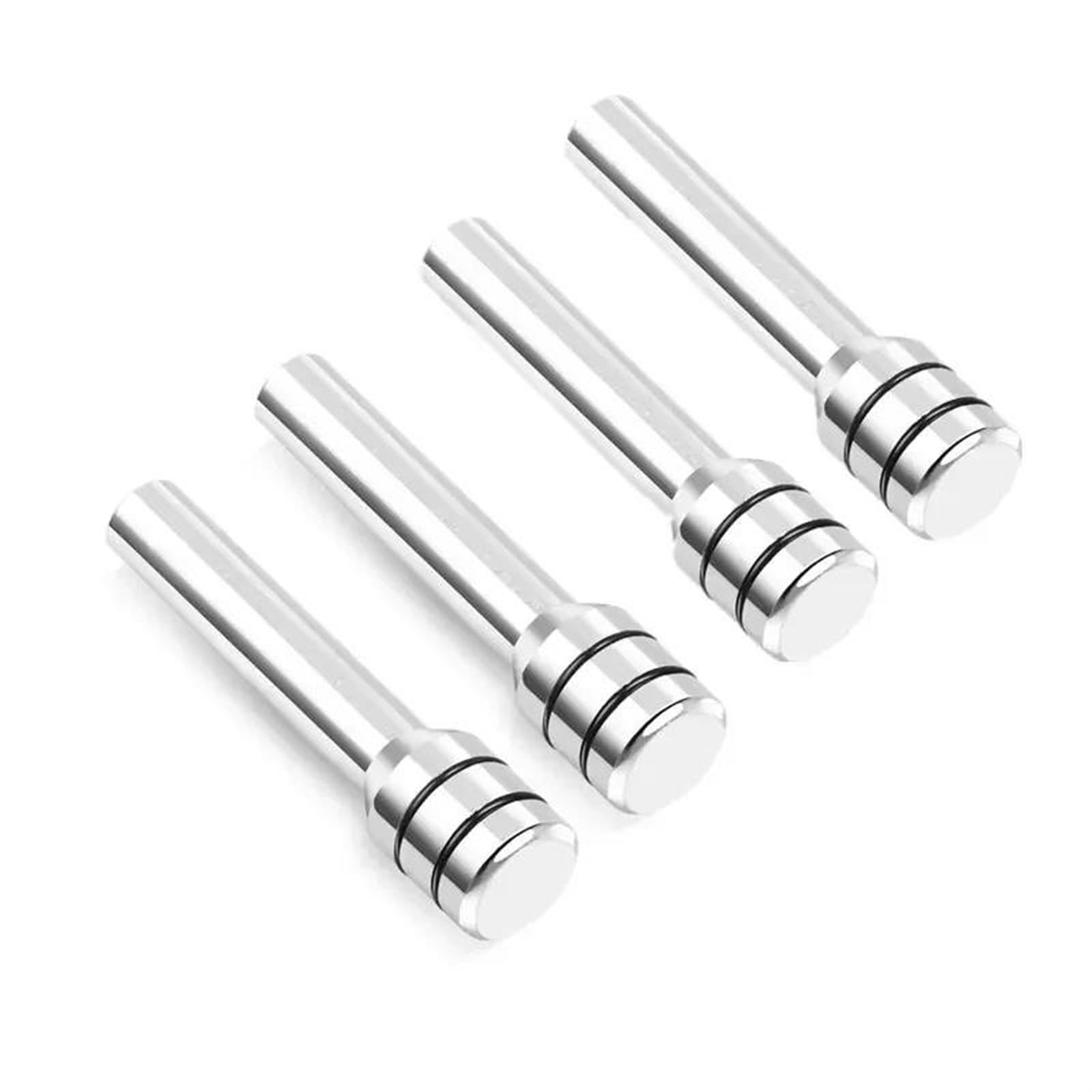 Elektrische Fensterschalter 2/4 Stück Aluminium Legierung Auto Auto Sicherheit Türschloss Pins Universal Auto Lkw Innen Türschloss Knopf Pull Pins Für Toyota Gleitbacke Mitnehmer(Silver 4Pieces) von ESSUE