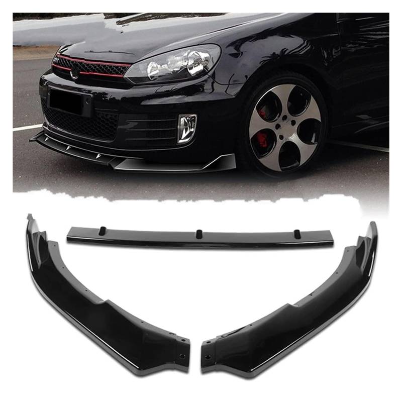 Frontspoiler Lippe Auto-Frontstoßstangensplitter, Lippendiffusor, Body Kit, Spoilerschutz Für Golf 6 MK6, Für GTI, Für GTD 2008 2009–2012 2013. Diffusor Protector Guard von ESSUE