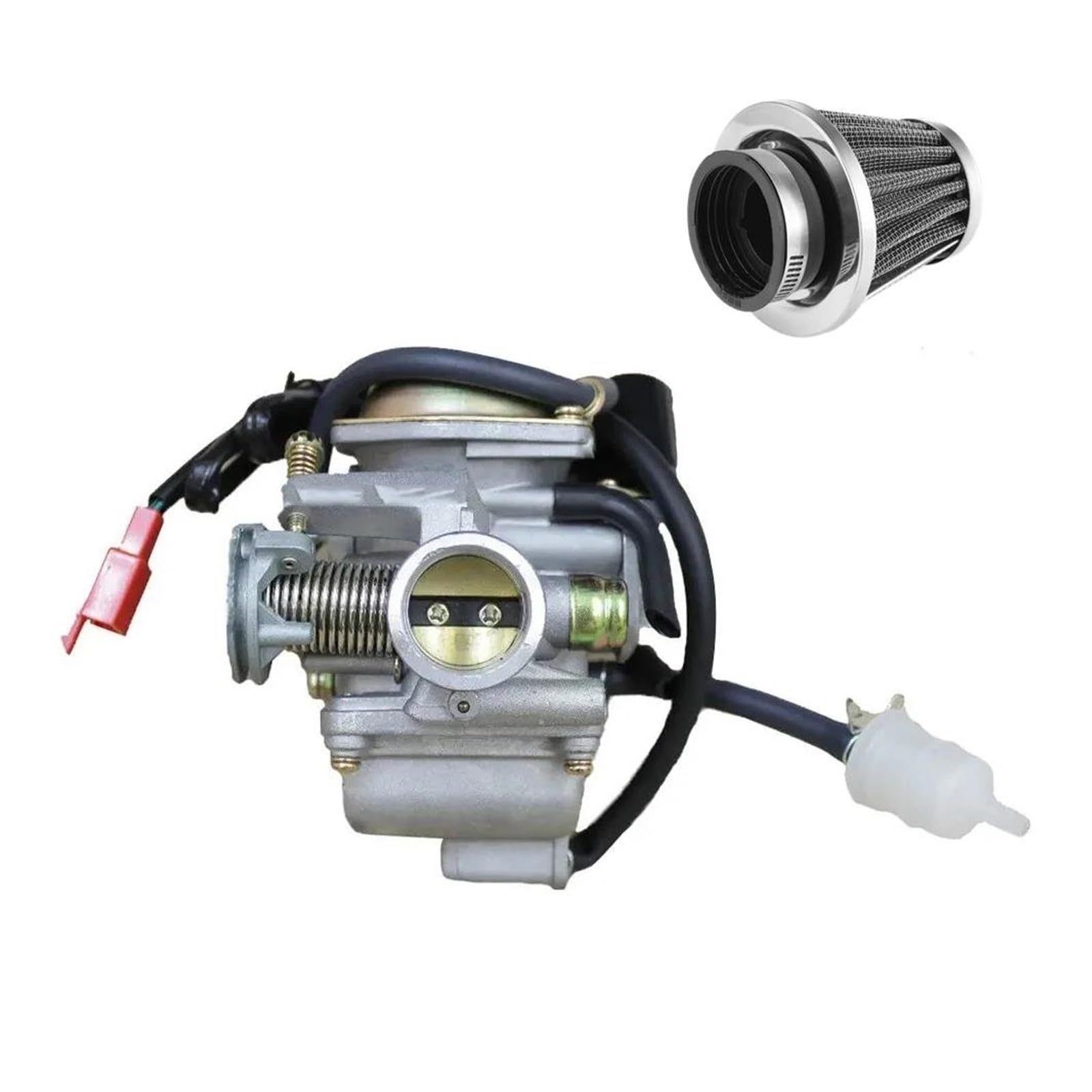 Moto Vergaser Für 125cc Für Sym Für Symply Jet 4 Für Für Euro Für Symphony Für Fiddle II 2 III 3 Für Shark Für Joyride Vergaser Carb Vergaser Kit(with Air Filter) von ESSUE