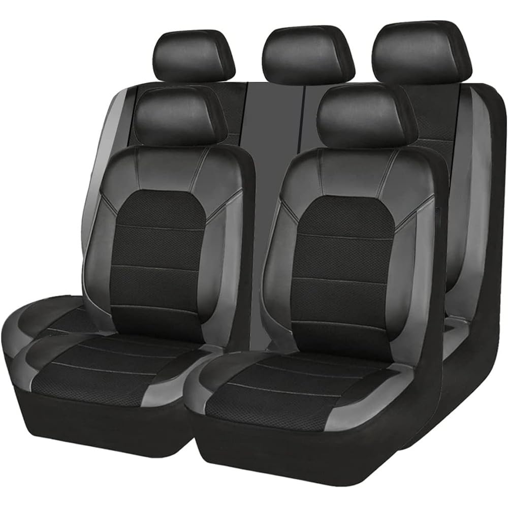 ESUKAR Autositzbezüge Sets für Dacia Sandero Stepway 3.GEN 2.Gen 2012 2013 2014 2015 2016-2025 5Sitzer, Universal Allwetter rutschfest Vorne Hinten Sitzschoner Autositzkissen Innenraum Zubehör von ESUKAR