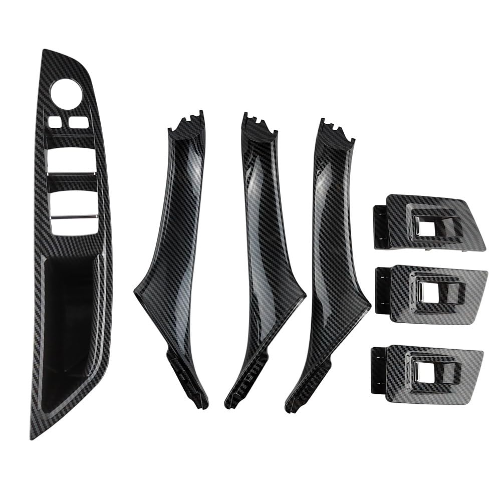 Auto Innengriffe 7PCS LHD Auto Türgriff Innere Tür Panel Griff Pull Abdeckung Set Fenster Schalter Armlehne Scheibe Für 5 Serie Für F10 F11 Auto Ersatz Türgriffe von ESyem