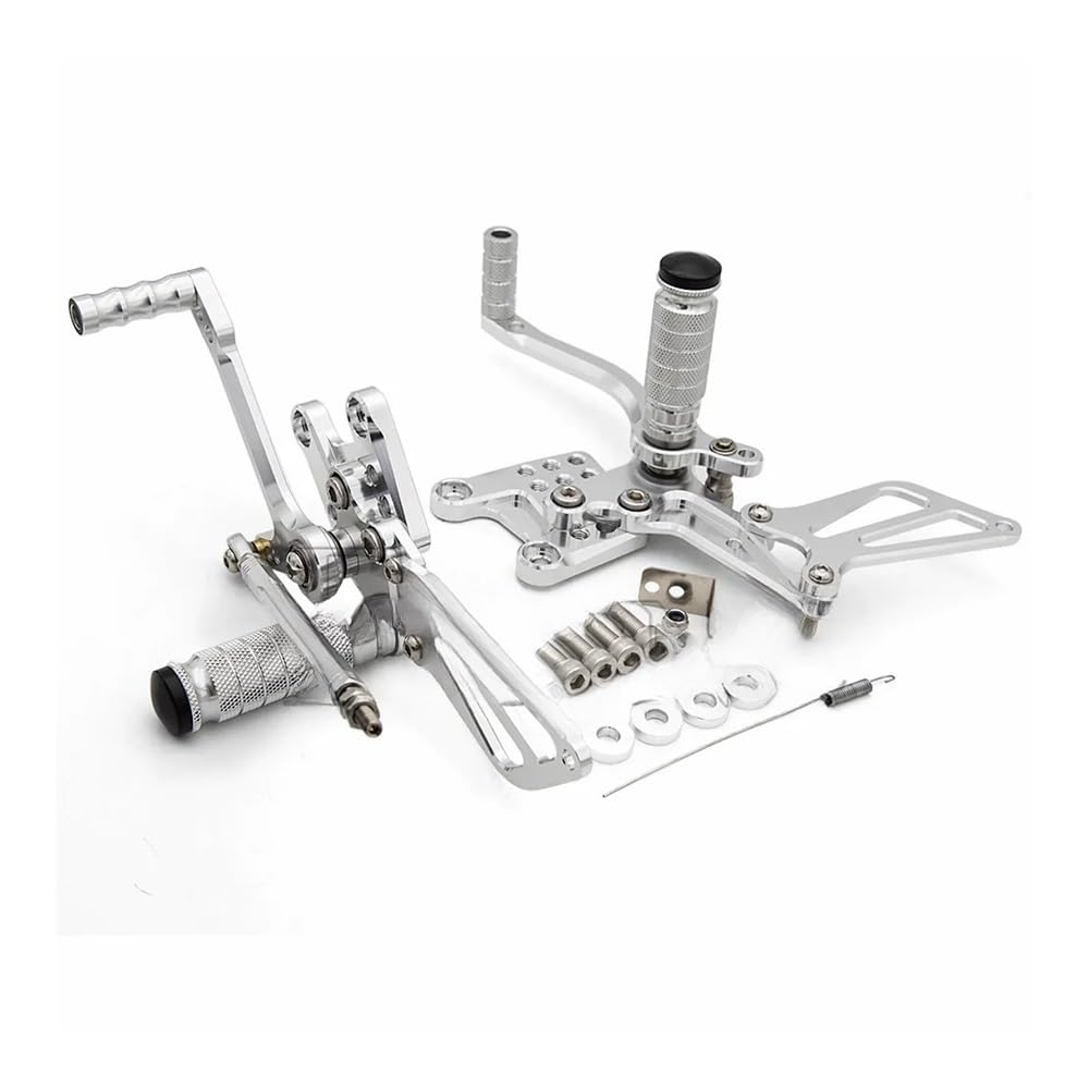 Motorrad Fußrasten Für S&uzuki SV650S 1998-2014 Für GSXR1000 K1 K2 Motorrad Fußrasten Pedal Fußrastenanlage Hinten Set Einstellbare Aluminium Fußstütze von ESyem