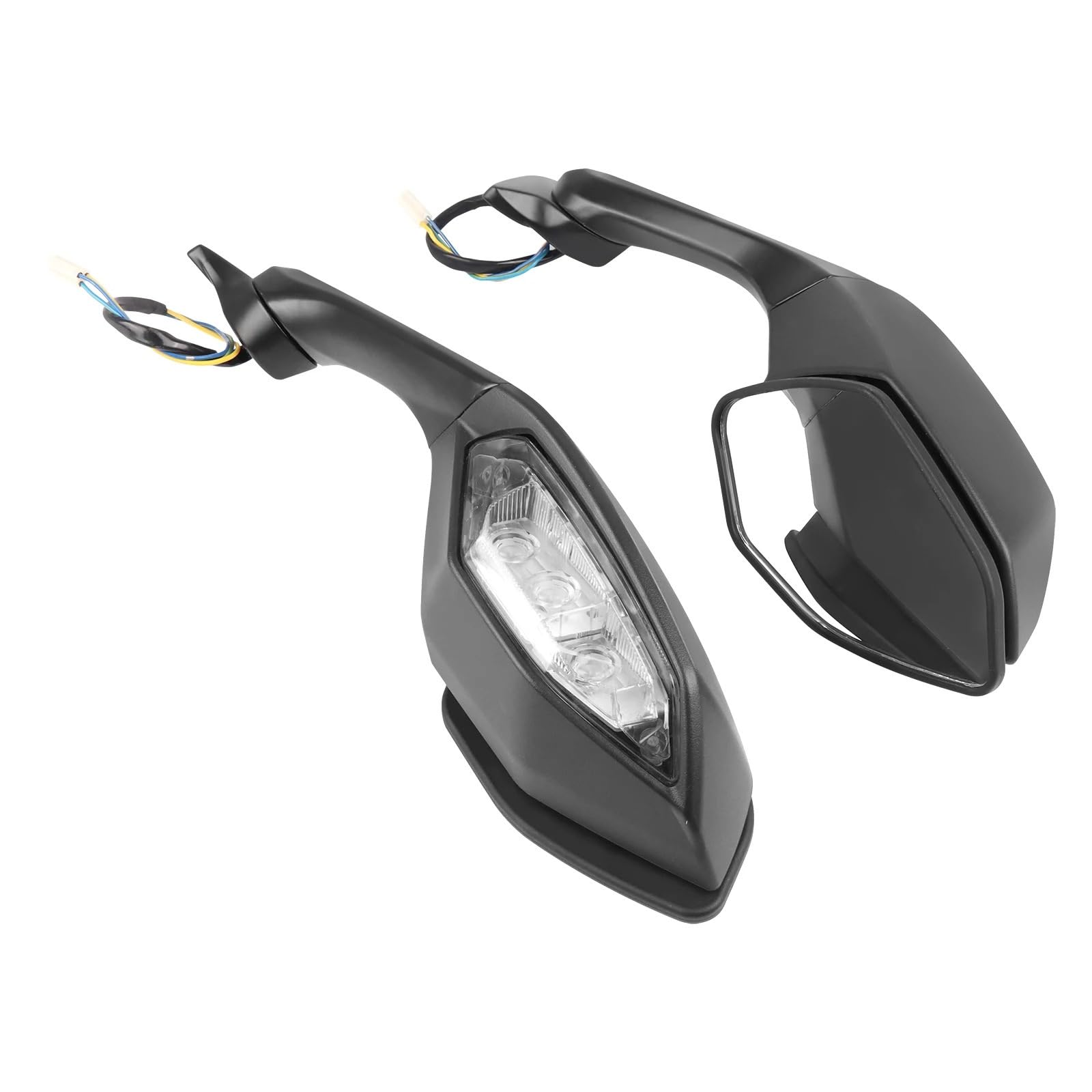 Motorrad-Rückspiegel Für Y&amaha YZF R6 YZFR6 15-2023 YZF R1 YZFR1 YZF-R1 Motorrad Faltbare Spiegel LED Blinker Rückansicht Rückspiegel von ESyem