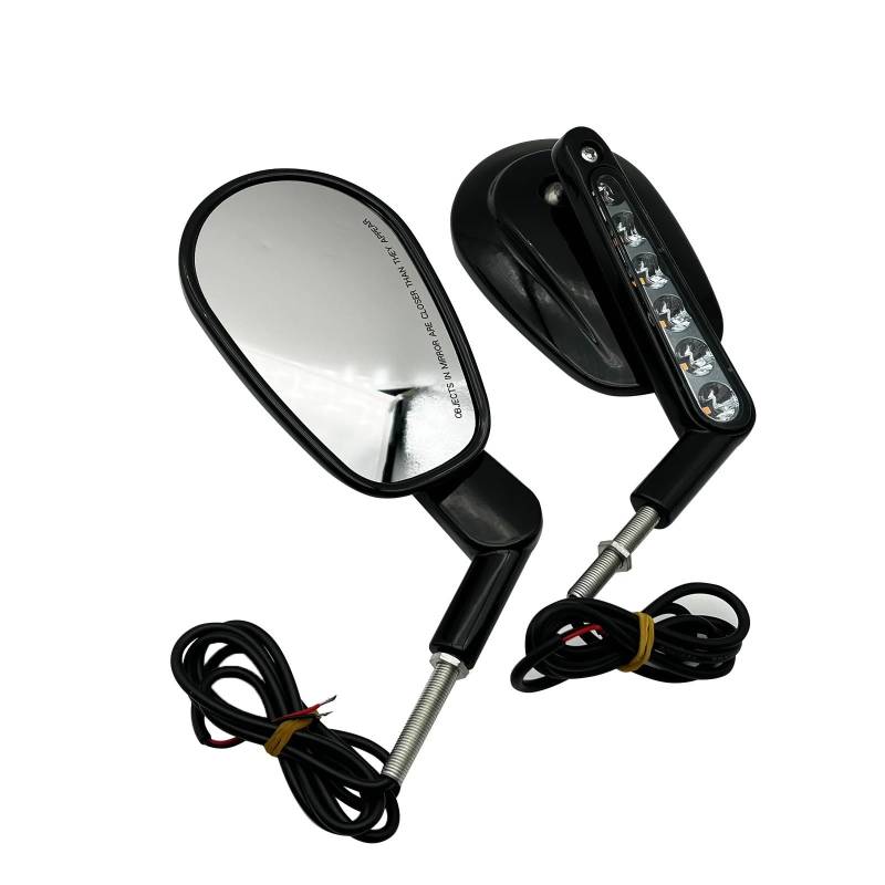 Motorrad-Rückspiegel Motorrad Rückspiegel & LED Front Blinker Für H&Arley Für Touring VRoad King Classic V-Rod VRSCF Für Sportster XL von ESyem