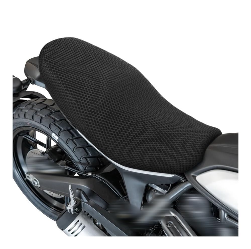 Sitzbezug für Motorräder Motorrad Zubehör Anti-Slip 3D Mesh Stoff Sitzbezug Atmungsaktive Kissen Für D&ucati Scrambler 800 Scrambler800 von ESyem