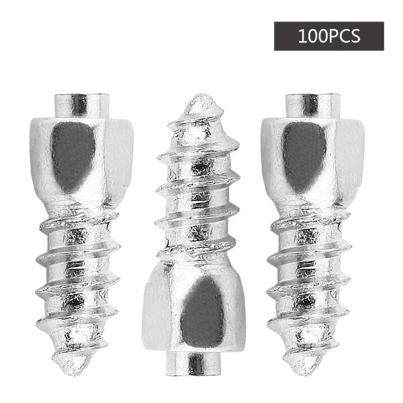 100 Stück 12 mm Auto SUV ATV Rutschschraube Bolzen Rad Reifen Winterreifen Spikes Auto Zubehör Silber von ETAINGYEUN