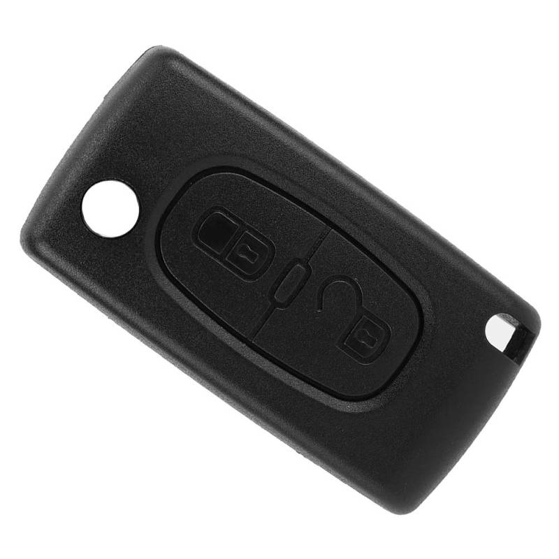 2-Tasten-Auto-Fernbedienungs-Flip-Key-Fob-Hülle für 207 307 308 407 Compact, langlebiger Ersatz, Schwarz von ETAINGYEUN