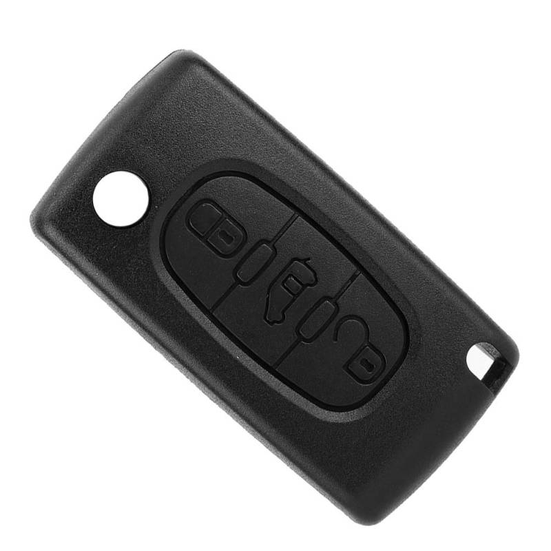 3-Tasten-Auto-Fernbedienungs-Flip-Key-Fob-Hülle für Disatatch Scudo Compact, langlebig, Schwarz von ETAINGYEUN