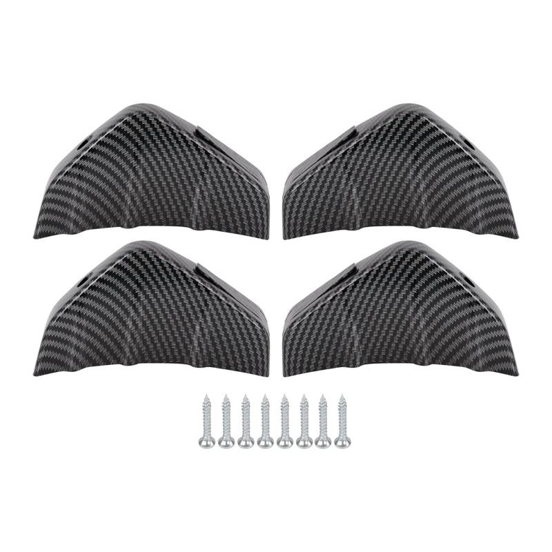 4pcs Rear Bumper Spoiler Lip Diffuser Carbon Fiber Style Anti-Impact Universal for Car Modification von ETAINGYEUN