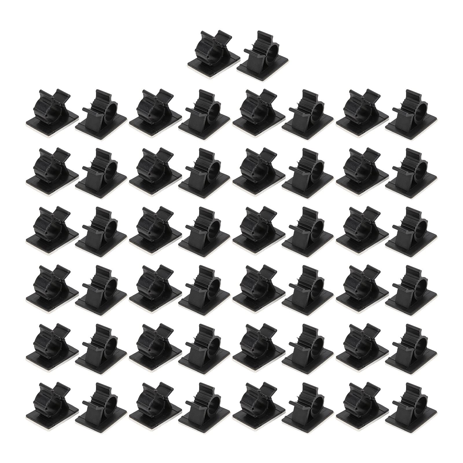 50pcs Cable Management Clips Adjustable Adhesive Nylon Wire Cord Clamp Organizer Black von ETAINGYEUN