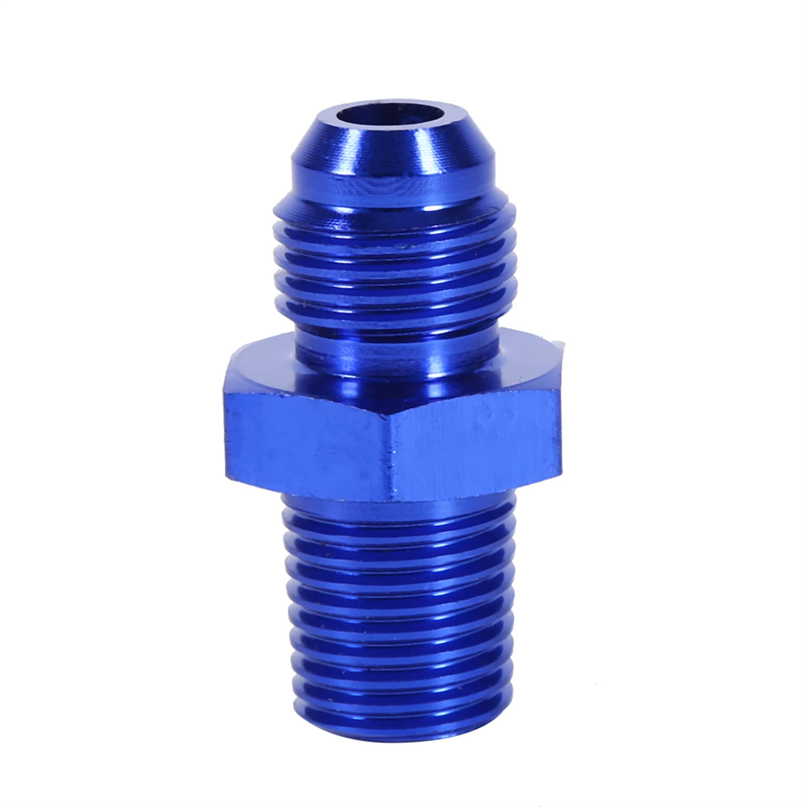 Aluminium An6 auf NPT 1/4 Anschlüsse, gerader Adapter, Auto, Blau, universelle Anwendung, Benzin von ETAINGYEUN