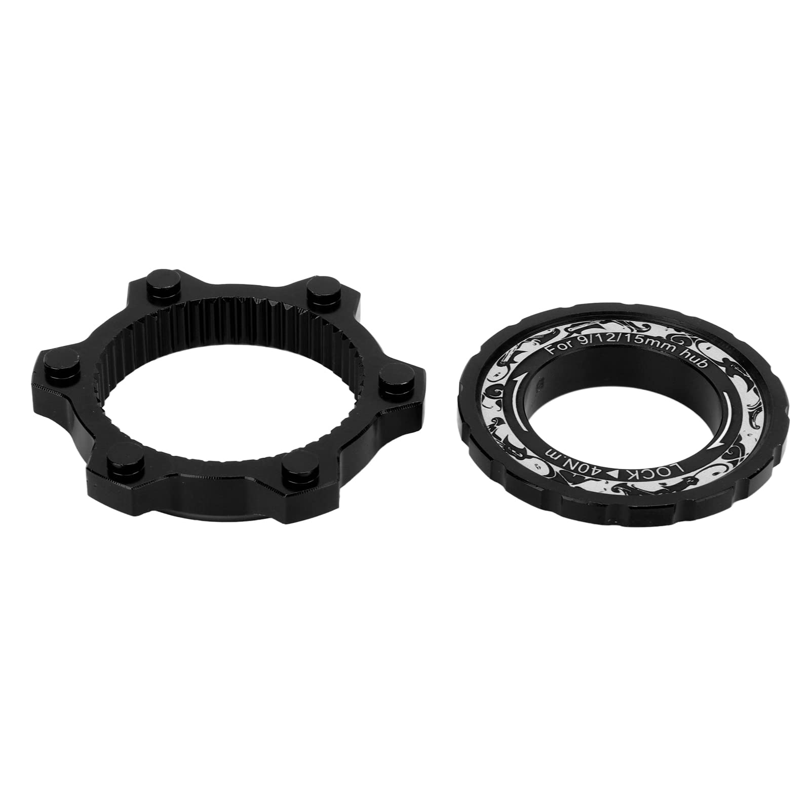 Aluminium-Embrace Centerlock Bikes Adapter Ergonomisches Mountainbike-Umbau Kit 6 Bolzen (Schwarz) von ETAINGYEUN