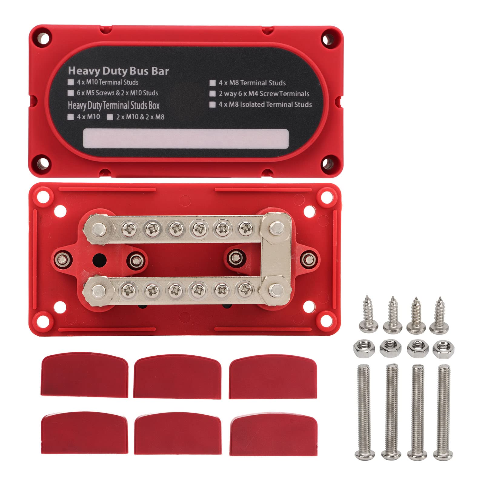 Dc48v 100a Stromverteilerblock 4 x M6-Anschluss zweireihige Sammelschienen Barrier Strip Fahrzeuge Schiffe Marine von ETAINGYEUN