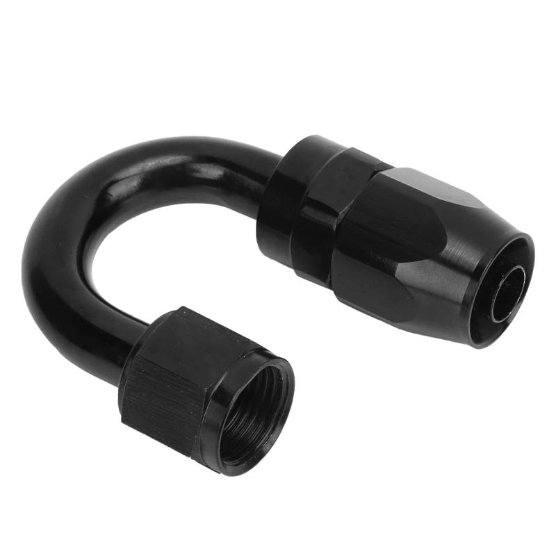 ETAINGYEUN AN8 180° Hose End Fitting Leakage-Proof Aluminum Alloy Adapter for Oil Fuel Line Black von ETAINGYEUN