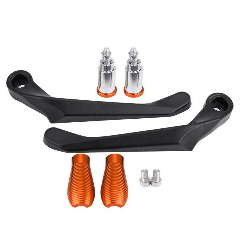 ETAINGYEUN Motorrad-Bremskupplungshebel schützen den Lenker, 22 mm, erhöhen die Fahrsicherheit (Black Orange) von ETAINGYEUN