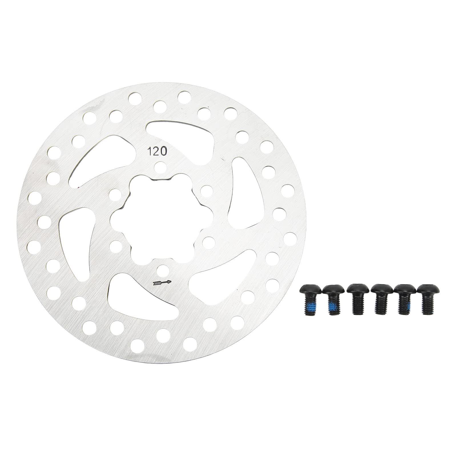 Elektroroller-Scheibenbremse, 6 Löcher, Edelstahl, leichtes Rotorpolster für Ersatz-120-mm-Roller von ETAINGYEUN