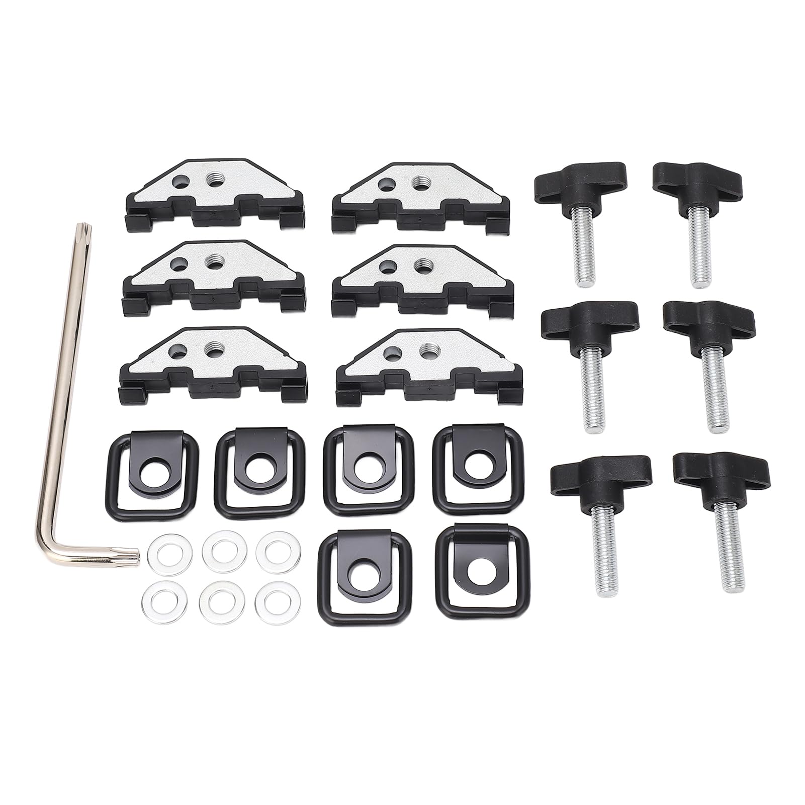 Hard-Top-Schrauben, Muttern-Clips-Set, Rändelschrauben mit Schnellverschluss, mit Zurrgurten, D-Rahmen, Yj, Tj, Jk, Jku 1995–2018, Universal-Hardtop von ETAINGYEUN