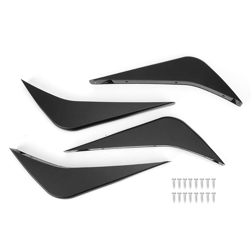 Heckstoßstangen-Spoiler-Panel, Auto-Luftdiffusor-Fin-Body-Kit, C7 14 19, schwarze Abs, 4er-Pack von ETAINGYEUN