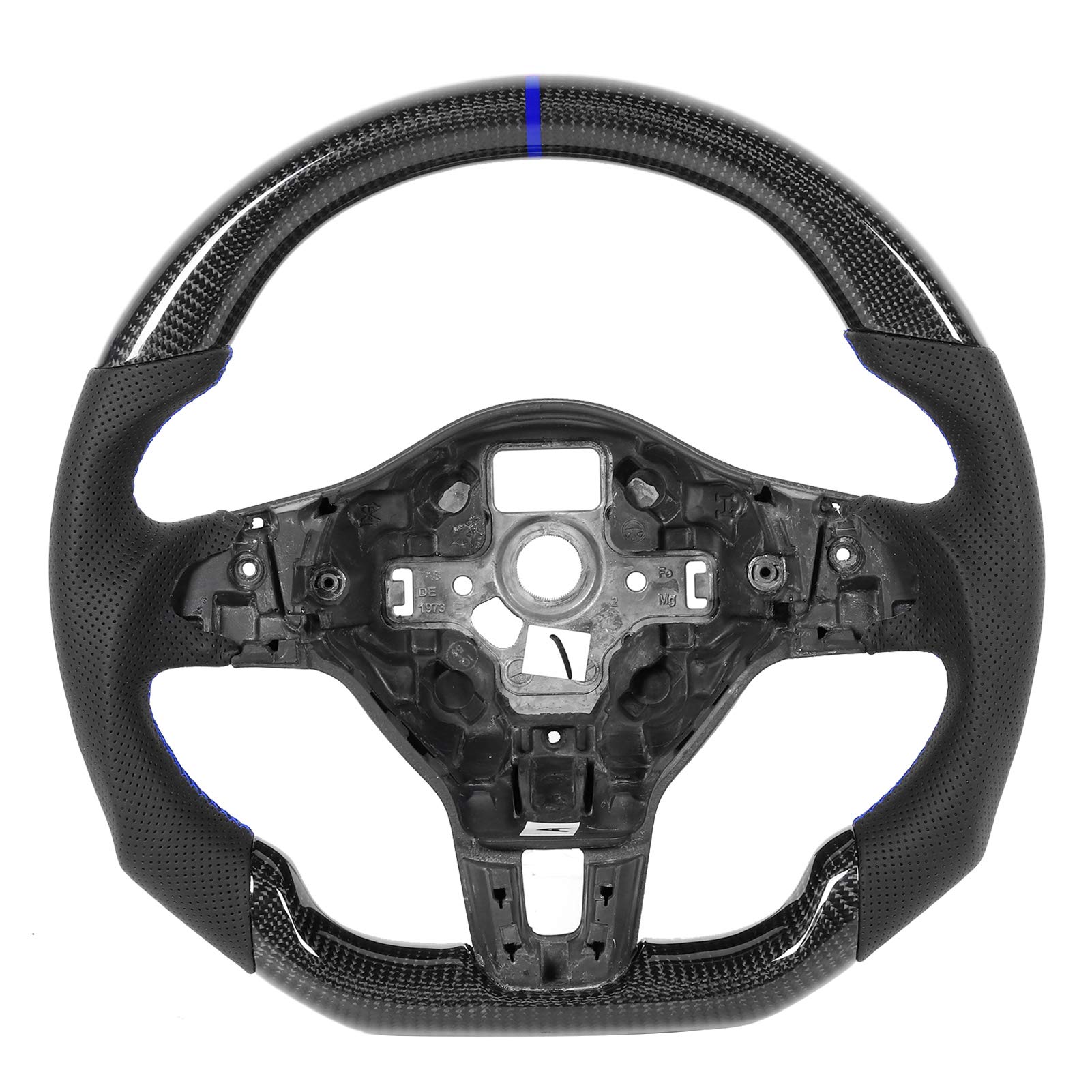 Karbonfaser-Lenkrad, Nappaleder, perforiertes Leder Mk6 GTD/R 2009–2013, blaue Nähte, ergonomisches Renndesign von ETAINGYEUN