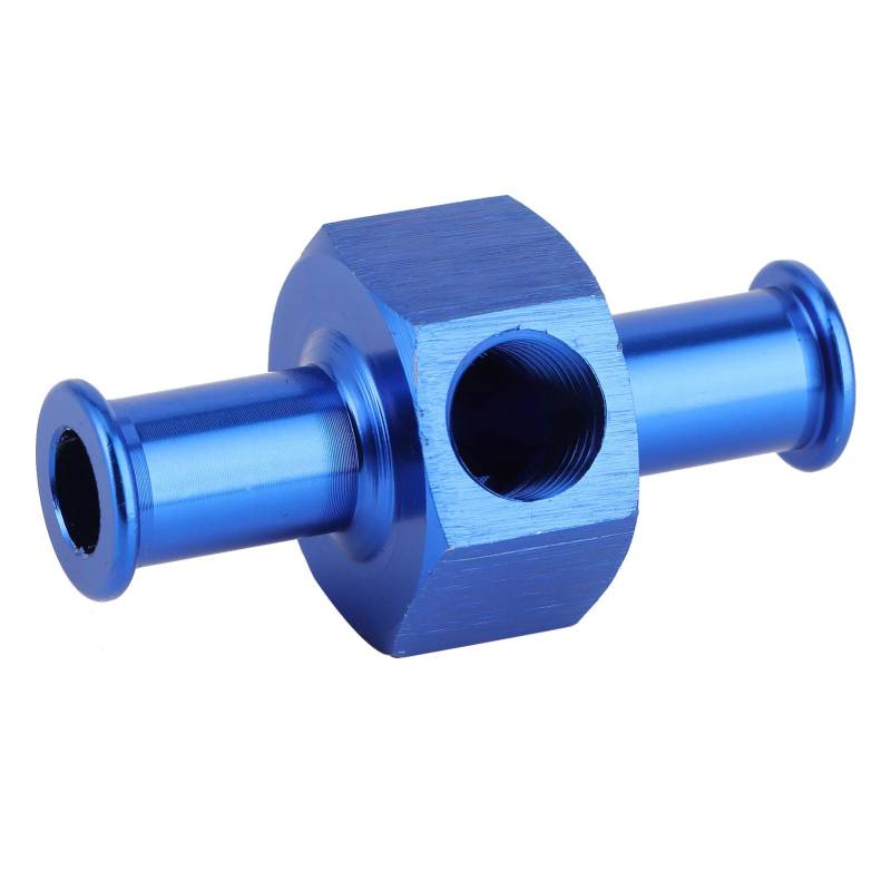 Kraftstoff-Lachgas-Manometer-Adapter, universeller 3/8-Zoll-Schlauch, 1/8-Zoll-NPT-Anschluss für die Prüfung von Motorzahnradpumpen (Blau) von ETAINGYEUN