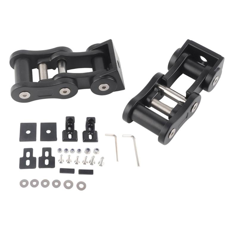 Motorhaubenverriegelungen, Motorhaubenverriegelung aus CNC-Aluminiumlegierung, passend für stilvollen, aggressiven Look JK JKU 2007–2018 (Schwarz) von ETAINGYEUN