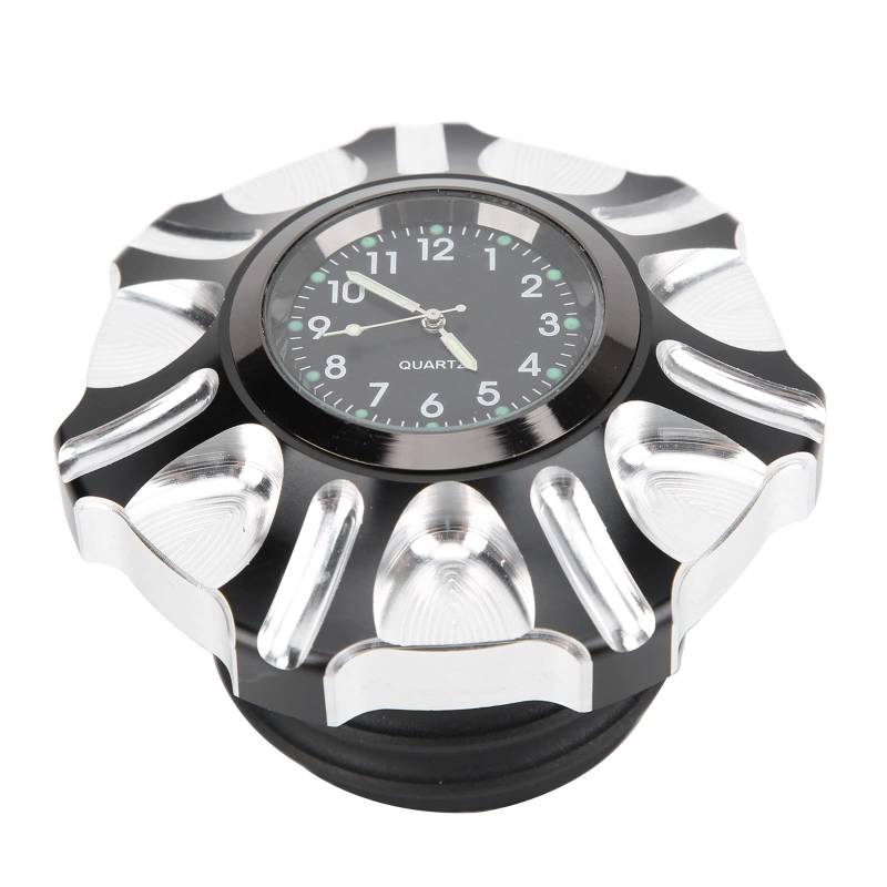 Motorrad-Tankdeckel mit Uhr für Defender FXDP Fat CVO FXDFSE (B (silver)) von ETAINGYEUN