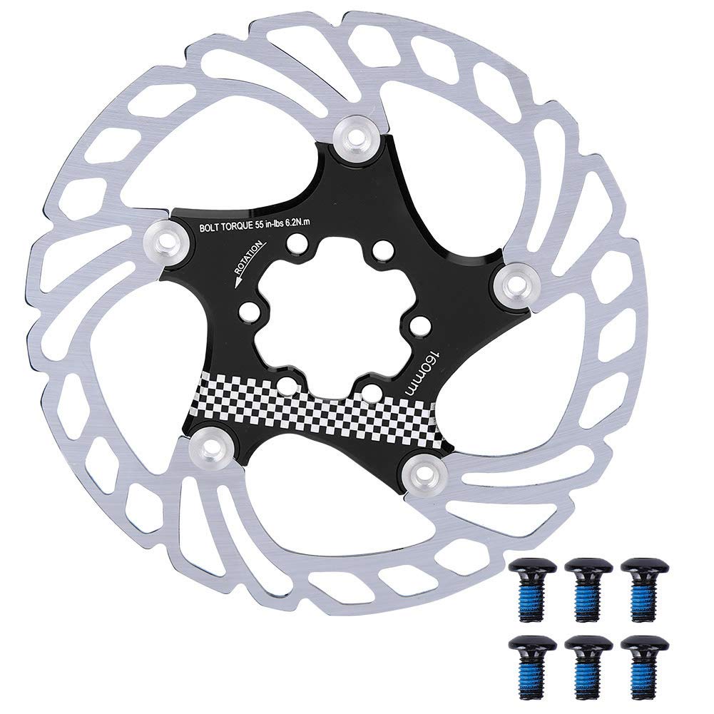 Mountainbikebremsscheibe robustes CNC -Design zum Radfahren 160 mm schwimmende Scheibe Zwei Farben (Schwarz+Silber) von ETAINGYEUN