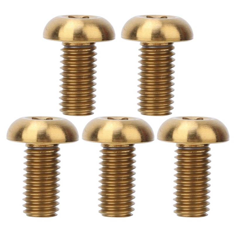 TC4 Titanleglegierung 10 farbenfrohe 5 -pcs (M5*10 Gold) von ETAINGYEUN