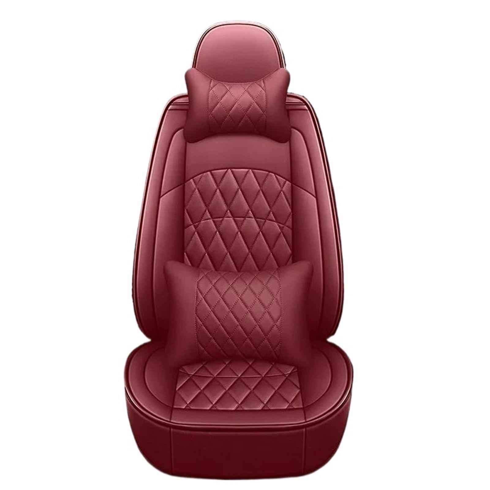 ETEKGVYVA Auto-Sitzbezüge Für Chevy Alle Modelle Für Cruze Für Captiva Für Sonic Für Sail Für Spark Für Aveo Für Blazer Individueller Sitzbezug Auto-Schonbezüge(Luxury Wine red Pillow) von ETEKGVYVA