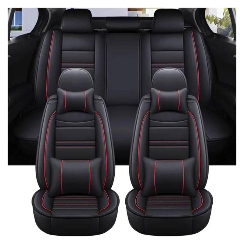 ETEKGVYVA Auto-Sitzbezüge Für X1 Für F48 Custom Sitzbezug Auto Innensitzbezug Zubehör Auto-Schonbezüge(Luxury Black red line) von ETEKGVYVA