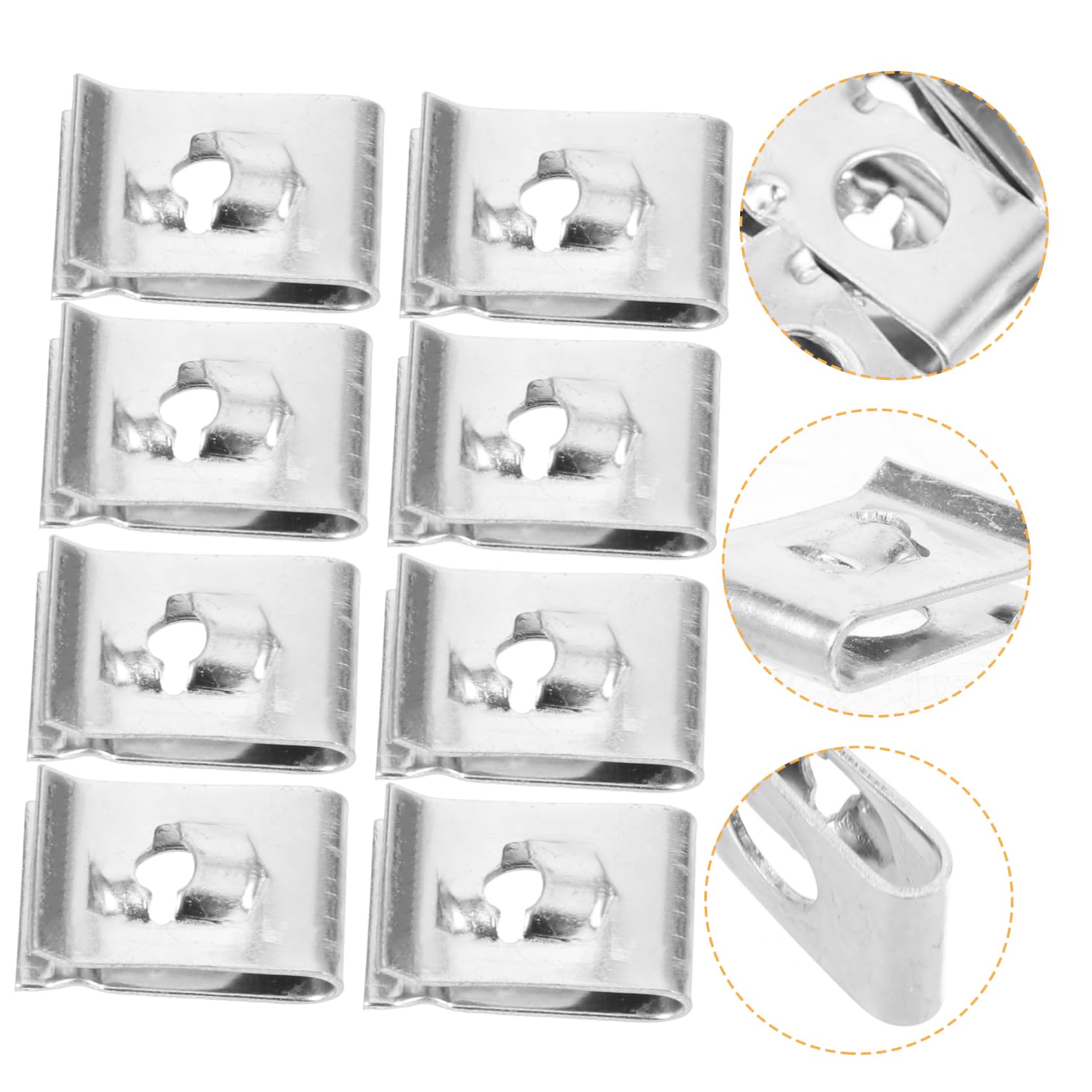 ETHZZLE 1 Packung Kfz-Schraubclip Auto-Clips und Befestigungselemente Schraubklemmen Nuss-Clips auto spanngurte Auto Befestigungselemente spanngurte auto Kfz-Clips Kfz-U-Clips Eisen Silver von ETHZZLE