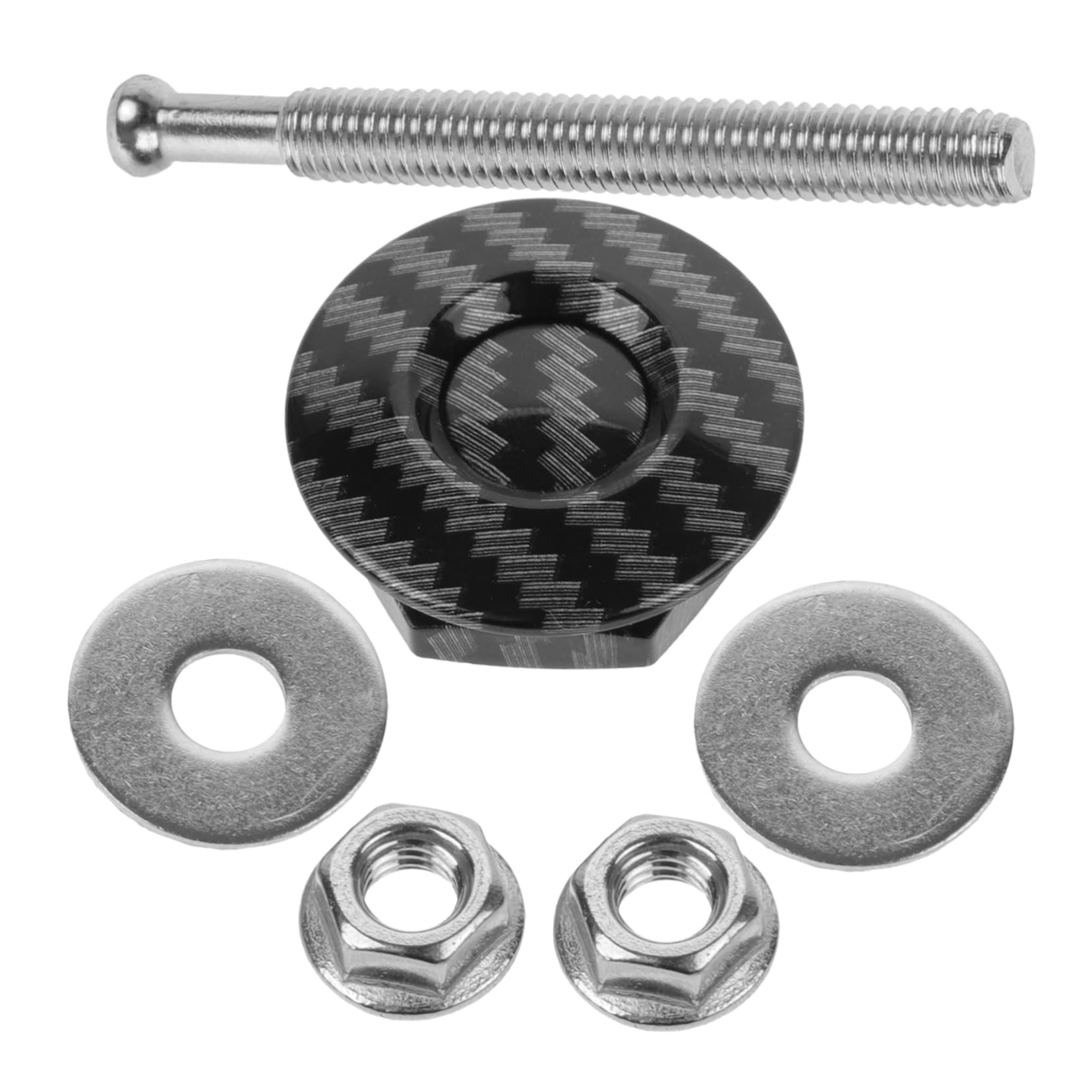 ETHZZLE 1 Set Carbon Fiber Fahrzeug Motorhaube Verriegelungsstift Schnellverschluss Dekorative Motorhaube Pin Lock Kit Für Autos von ETHZZLE