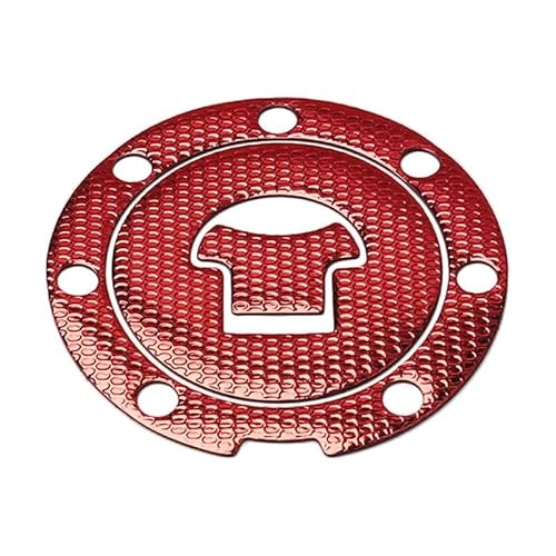 ETIGBG Motorrad 3D wasserdichte Aufkleber Gas Tankdeckel Abdeckung Pad Schutz Aufkleber Für Ho&nda CBF190R ER6N Z650 ER6F PCX125 Motorradaufkleber(Red) von ETIGBG