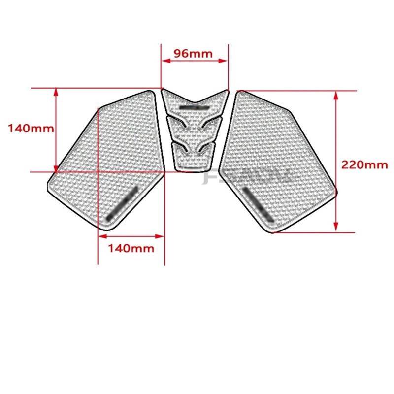 ETIGBG Neue Anti-Rutsch-Tankpad-Aufkleber, Gas-Kniegriff-Traktionsseitenpolster für YA&MAHA Tracer 9 TRACER9 Tracer 9 GT 2021–2023 Motorrad Motorradaufkleber(1) von ETIGBG