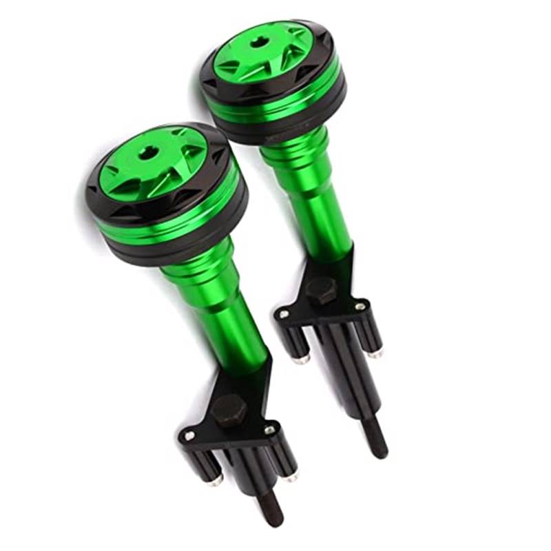 ETIGBG Sturzprävention bei Motorrädern Mit Logo Motorrad CNC Rahmen Sliders Crash Protector Schutz Für Ka&wasaki Für NINJ A400 Für Ninja 400 Z400 Z 400 2018 2019(Green) von ETIGBG