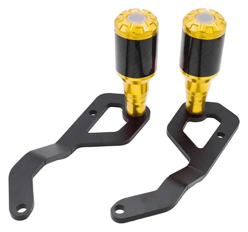 ETIGBG Sturzprävention bei Motorrädern Motorrad Für Aprilia RS660 2020-2022 2021 Carbon Faser Rahmen Anti Crash Slider Körper Schutz Fallende Schutz Rahmen Slider Pads(Yellow) von ETIGBG