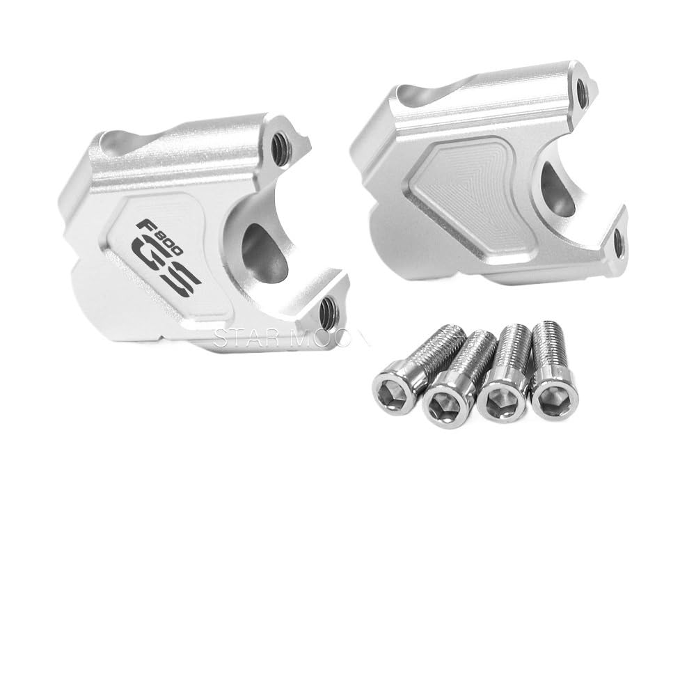 Lenkererhöhung Für F800GS F800GT F 800 GS ADV F 800 GT Motorrad Lenker Riser Griff Bar Clamp Verlängern Montieren Lift Riser(Silver-F800GS) von ETIGBG