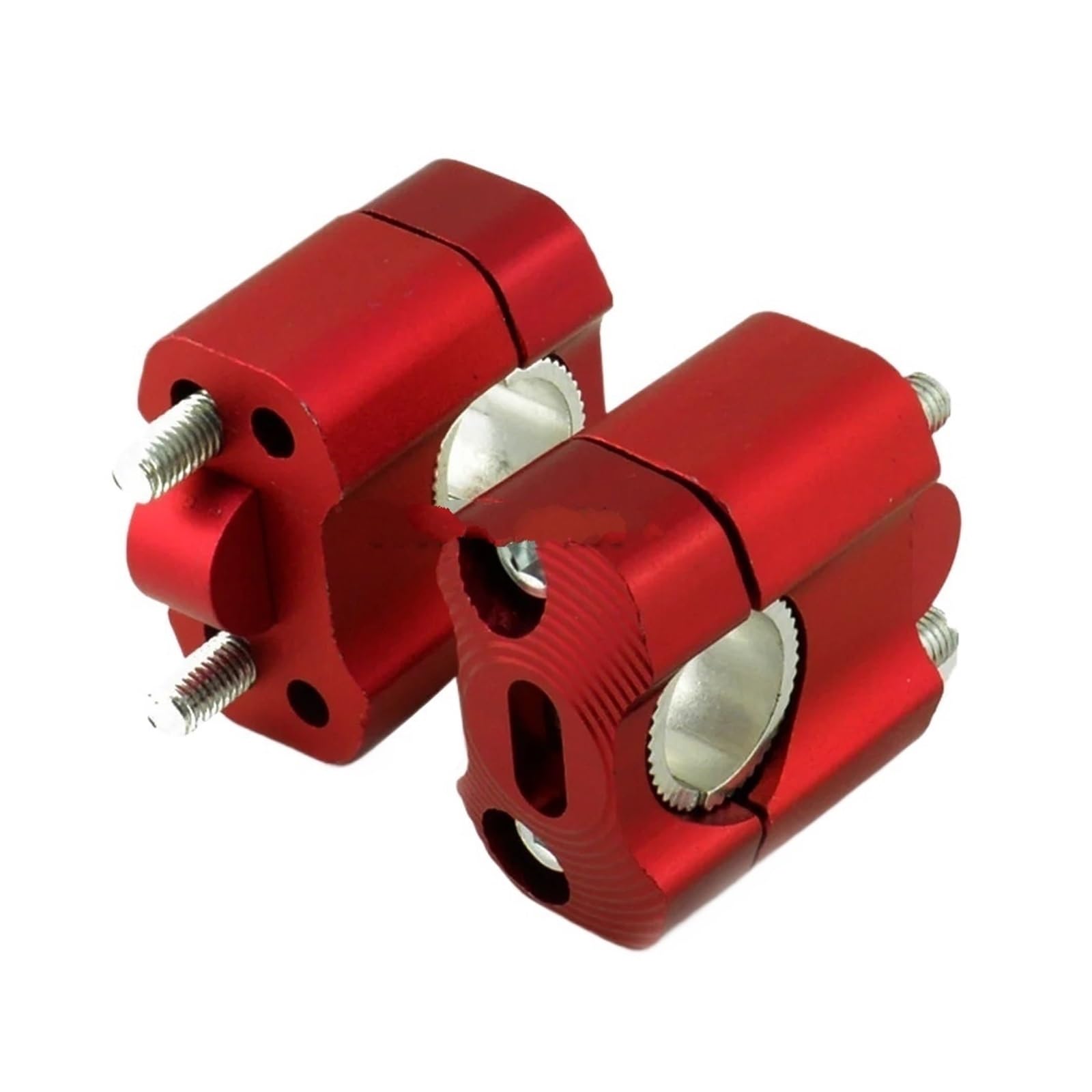 Lenkererhöhung Für Yamaha Für Triumph CNC 22mm 28mm Off Road Motorrad Bar Klemmen Lenker Steigleitungen Adapter Für 7/8 "1-1/8 Pit Dirt Motorrad(Red) von ETIGBG