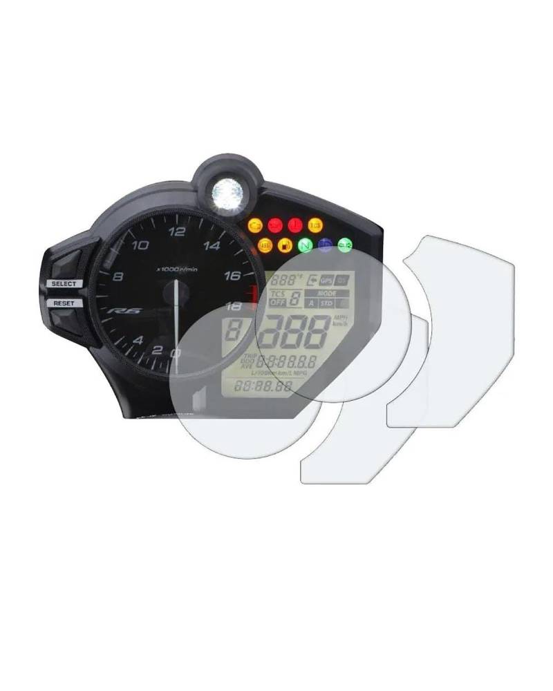 Motorrad Cluster Kratzschutzfolie Für ya&maha YZF-R6 600 2017 2018 Für YZF R1 2009 2010 2011-2014 Motorrad Cluster Kratzschutz Film Displayschutzfolie(5pieces) von ETIGBG