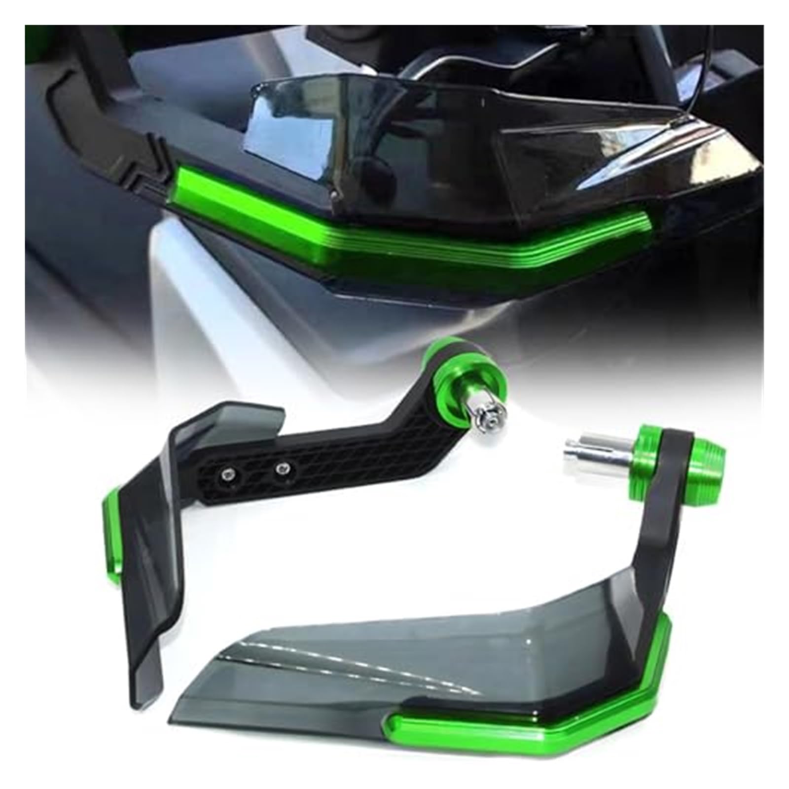 Motorrad Handschutz Schild Handschutz Schutz Windschutzscheibenschutz Für Kawasaki Für Ninja 250 300 400 650 1000 1000SX Für Ninja 650 Handschutz Schutz Motorrad-Handschutz. Handschutz(Green) von ETIGBG