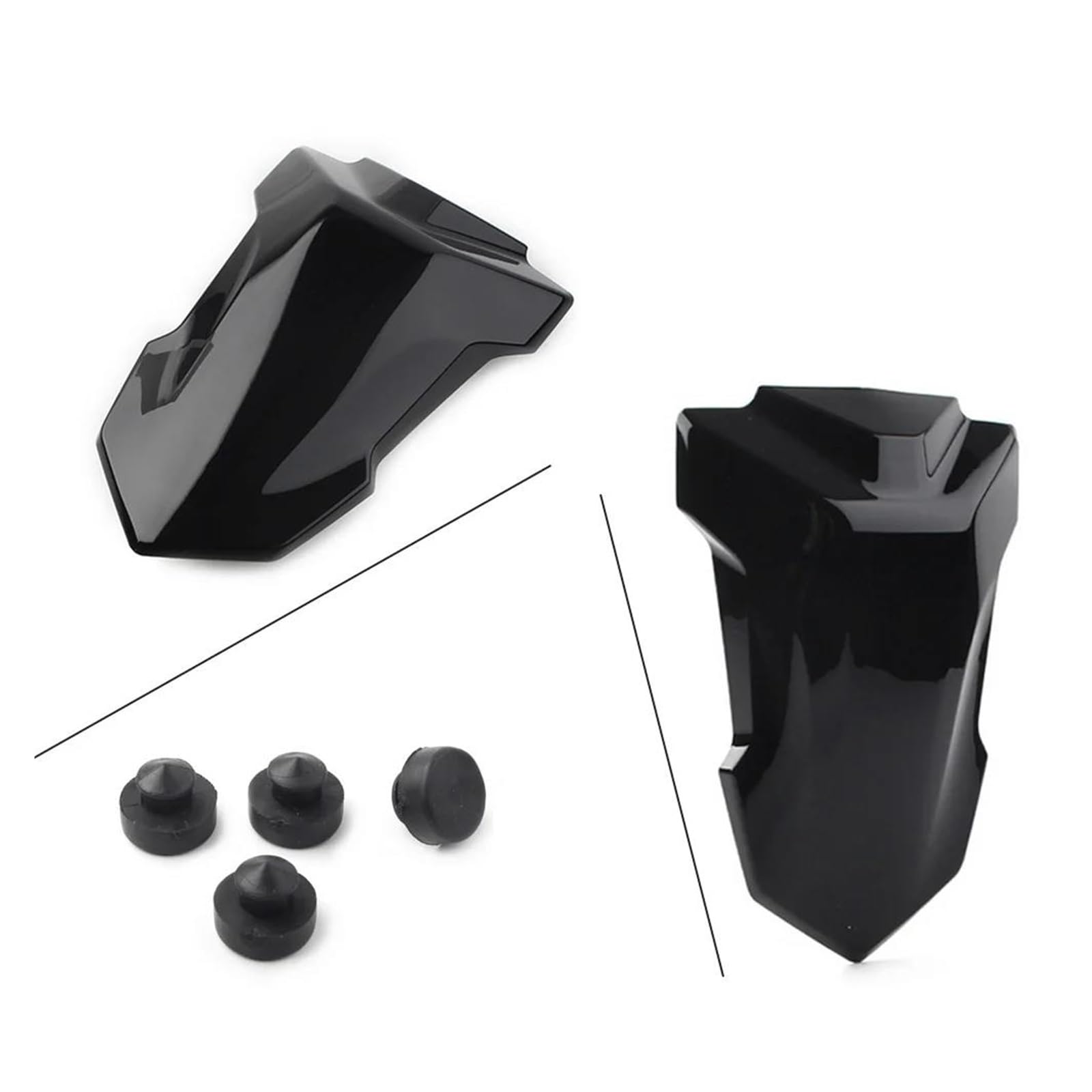 Motorrad Hinten Sozius-Sitz Für S1000RR 2019-2022 Hinten Sitz Abdeckung Hinten Sozius Gugel Solo Motorrad Zubehör Verkleidung(Black) von ETIGBG