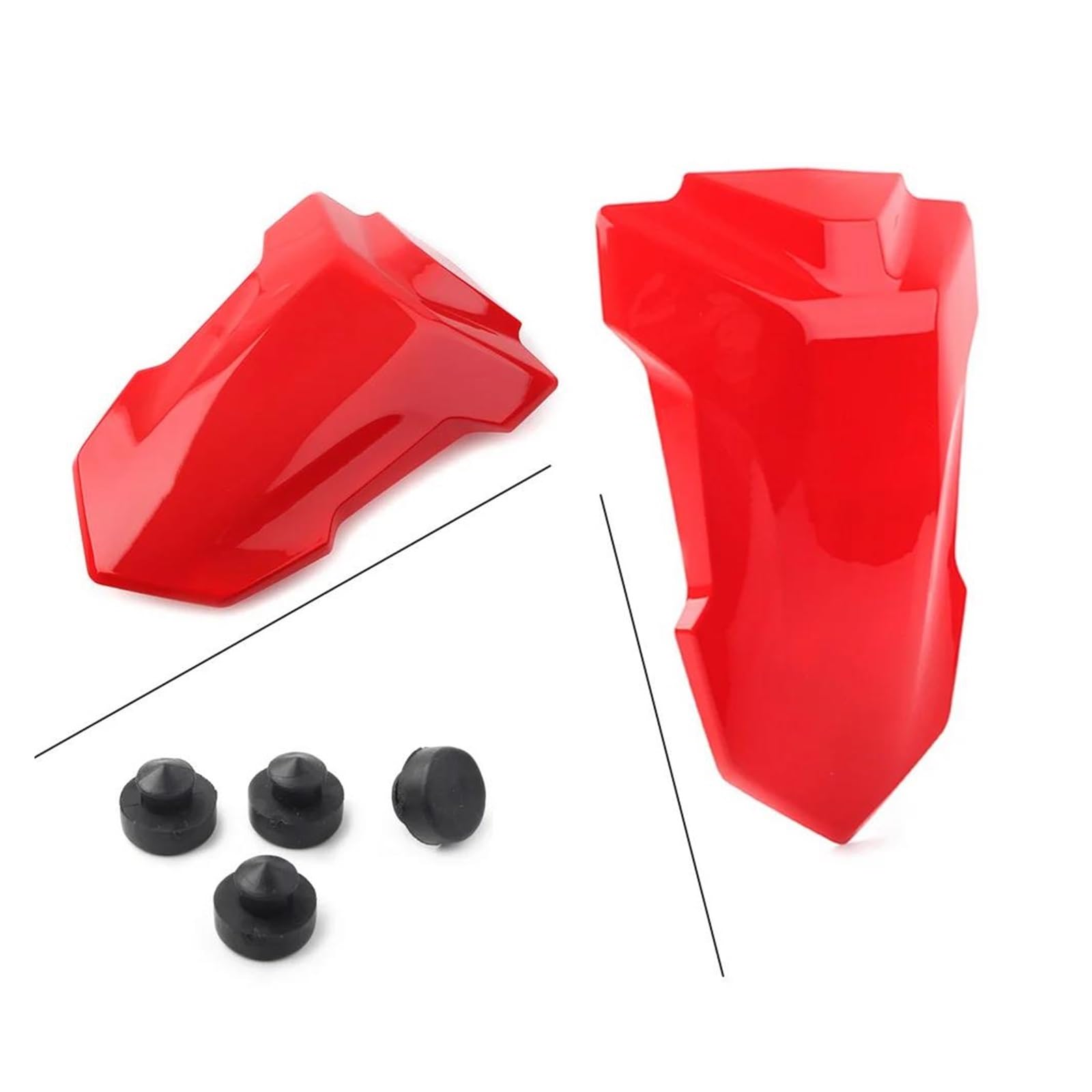 Motorrad Hinten Sozius-Sitz Für S1000RR 2019-2022 Hinten Sitz Abdeckung Hinten Sozius Gugel Solo Motorrad Zubehör Verkleidung(Red) von ETIGBG