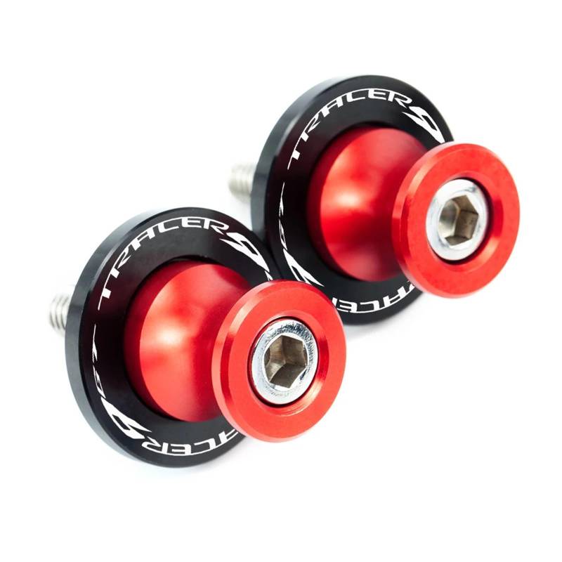 Motorrad-Sturzschutz Für Yamaha Tracer9GT Tracer 9 Tracer 9GT 2021 Motorrad Schwinge Spool Slider Halterung Schraube Halterung Schraube 6MM Zubehör(Tracer 9GT Red) von ETIGBG