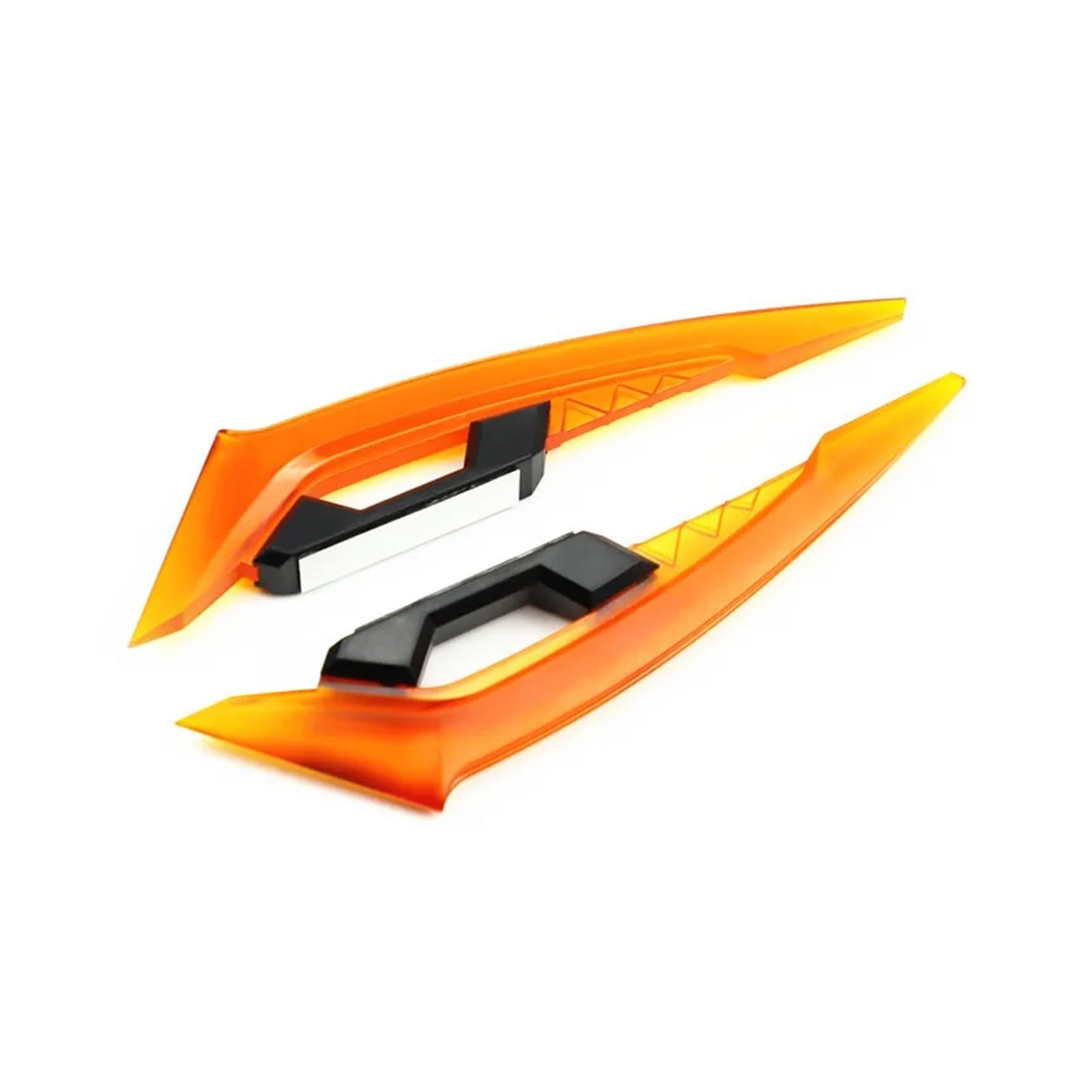 Motorrad Winglet Für Für Suzuki Motorrad Frontverkleidung Winglets 1 Paar Universal Seitenspoiler Dynamischer Flügel Aufkleber Motorrad Winglet Aerodynamisch(Transparent Orange) von ETIGBG