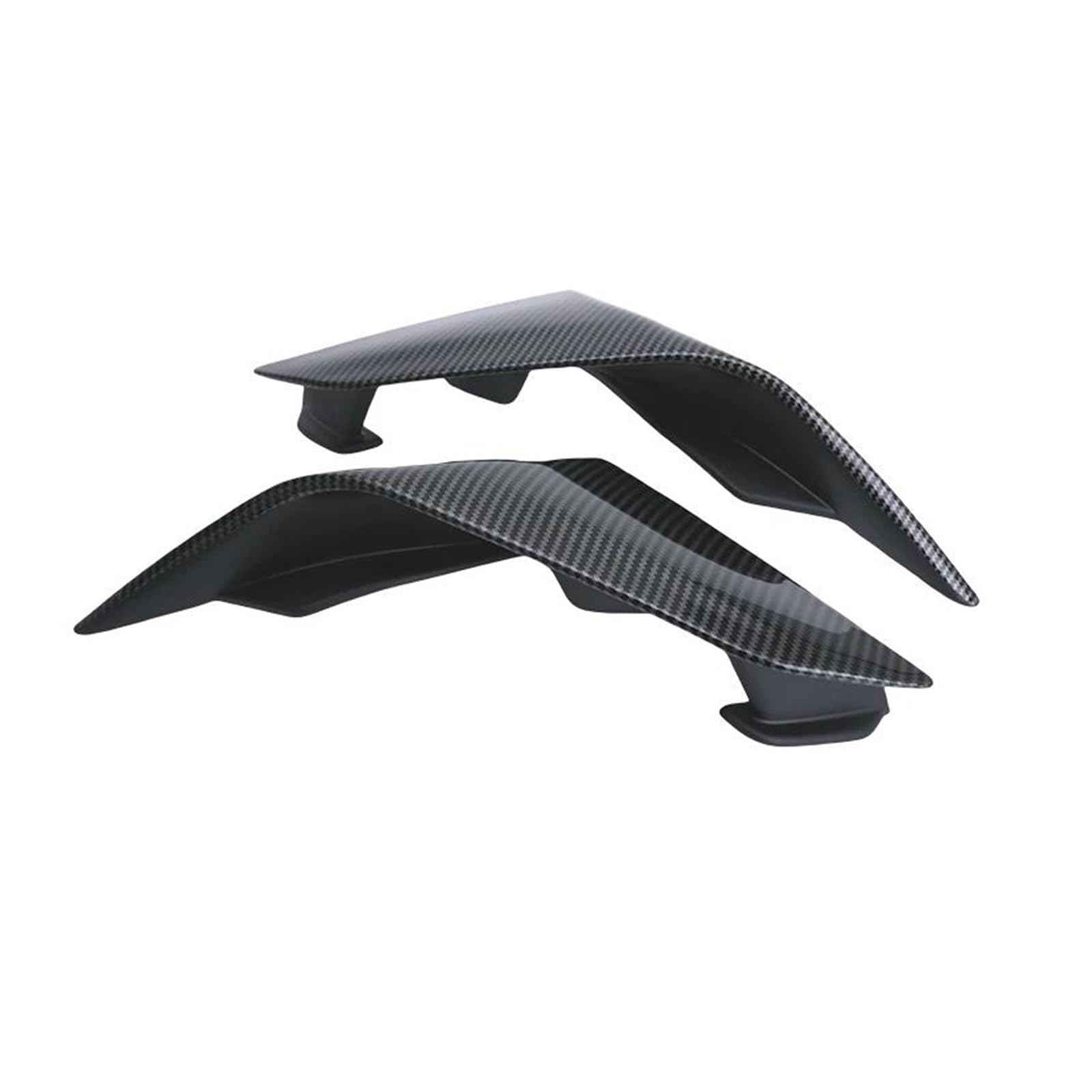 Motorrad Winglet Für Ninja 636 ZX-6R 2019 2020 2021 2022 2023 Feste Winglet Motorrad Aerodynamische Seite Flügel Spoiler Verkleidung Zubehör(ABS Carbon Black) von ETIGBG