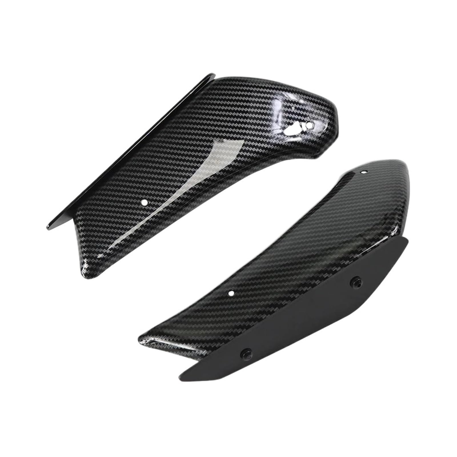 Motorrad Winglet Für S1000RR 2010-2018 HP4 Motorrad Zubehör Verkleidung Panel Abdeckung Fall Spoiler Motorrad Wind Flügel(Carbon Pattern Black) von ETIGBG