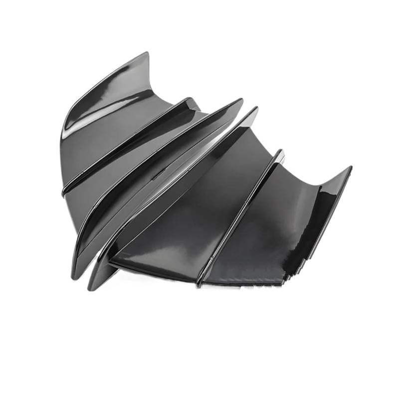 Motorrad Winglet Für Yamaha YZF-R1 R3 R6 R125 Motorrad Winglet Aerodynamischer Spoilerflügel Mit Selbstklebendem Motorrad-Dekorationsaufkleber(Bright Black) von ETIGBG